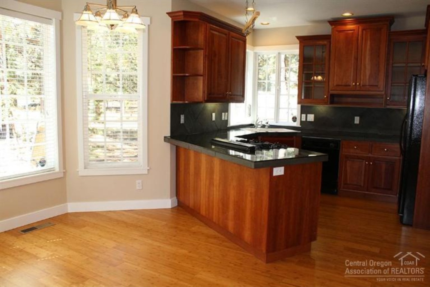 Kitchen with wood cabinetry, Fairway Hghts, Central Oregon