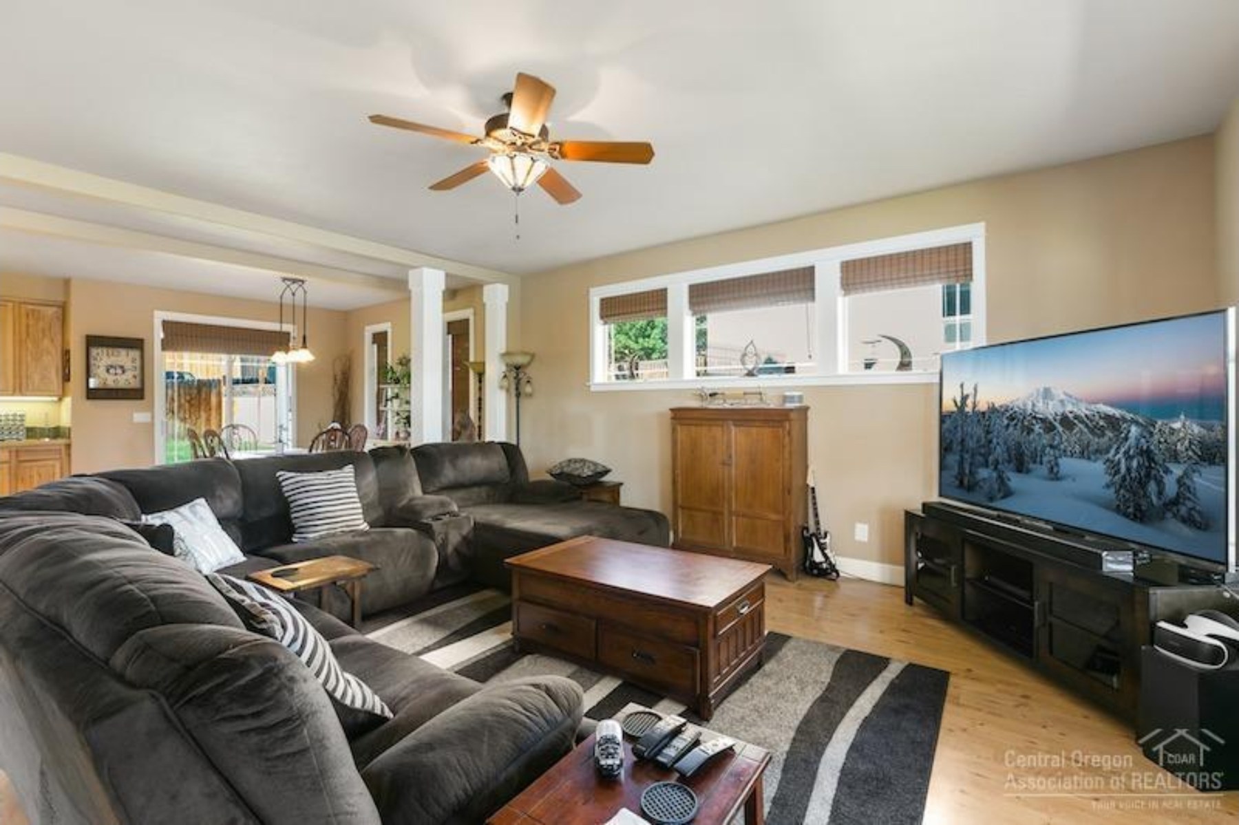 Living room with large sectional, Rimrock, Central Oregon